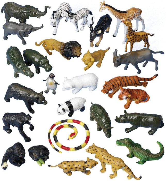 Wild Animal Figures - Pack of 26