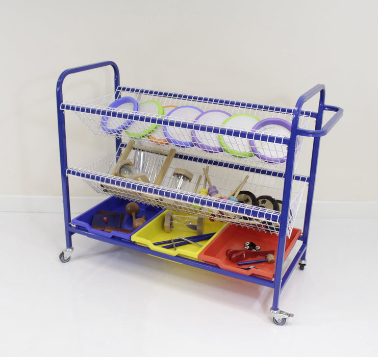 Music Storage Trolley With Gratnells Tray