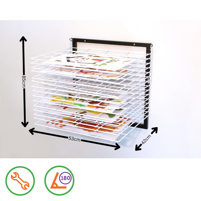 15 Shelf Wall Mounted Drying Rack