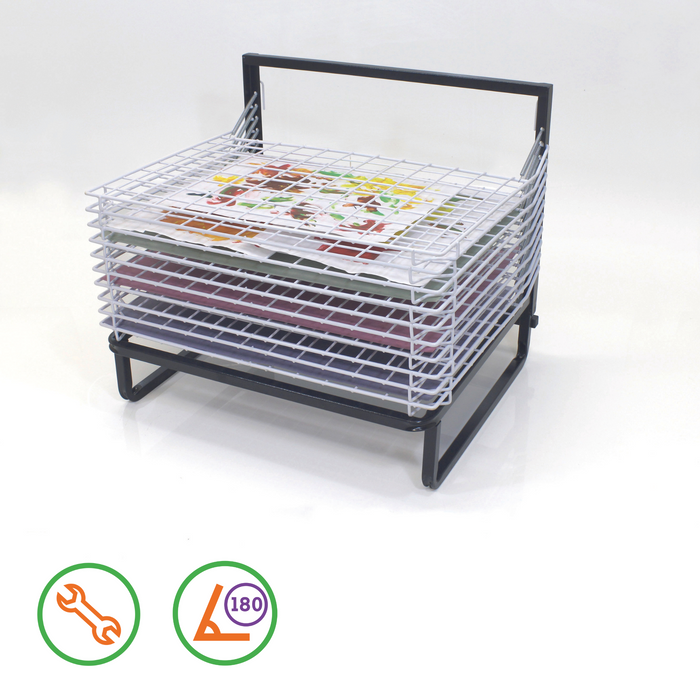 10 Shelf Spring Loaded Floor Drying Rack