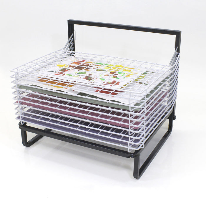 10 Shelf Spring Loaded Floor Drying Rack