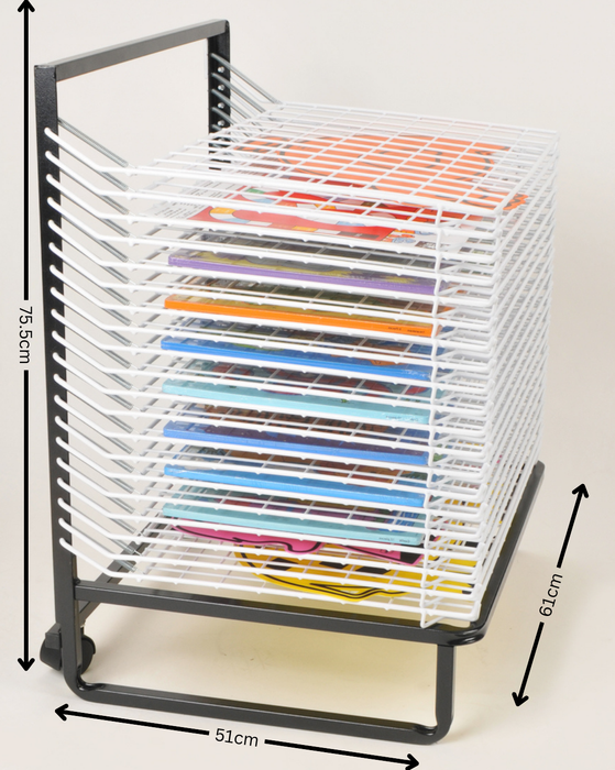 20 Shelf Spring Loaded Floor Art Drying Rack