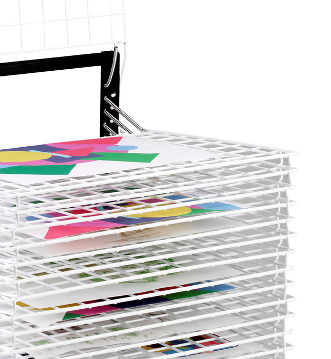 20 Shelf Spring Loaded Floor Art Drying Rack