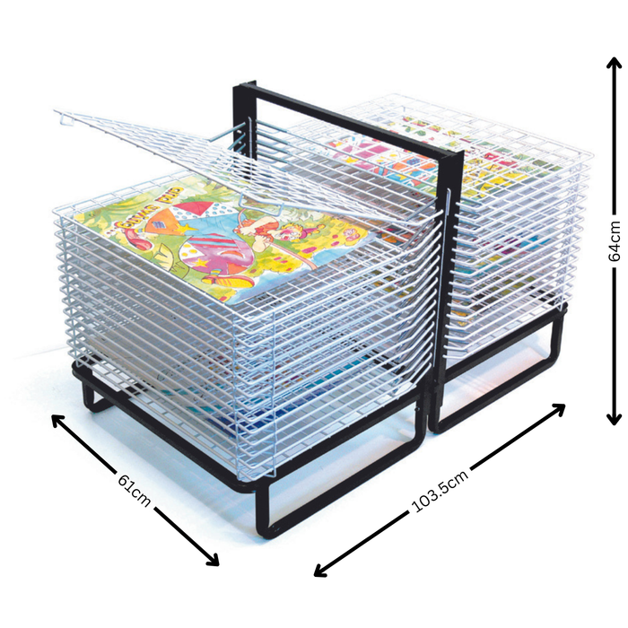 30 Shelf Spring Loaded Floor Drying Rack