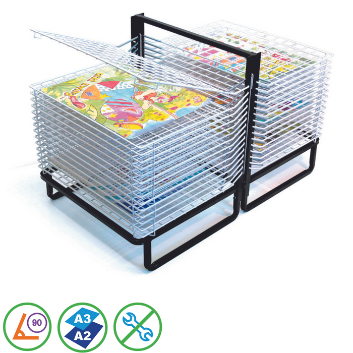 30 Shelf Spring Loaded Floor Drying Rack