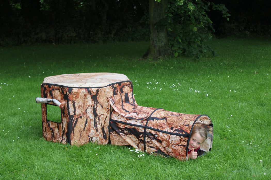 Natural Tree House And Tunnel - Tuff Tray Cover, No Frame