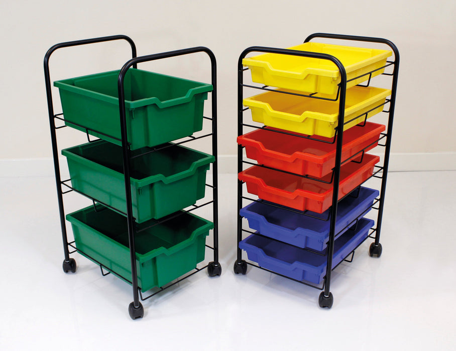 3 Shelf Deep Tray Storage With Deep Plastic Trays