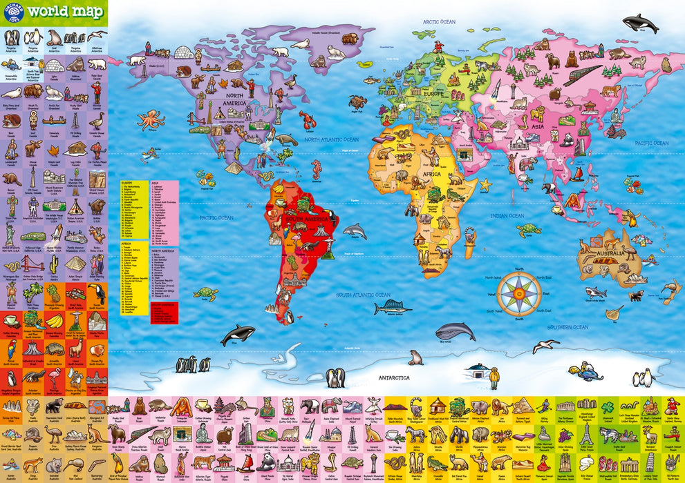 WORLD MAP PUZZLE AND POSTER - REDUCED TO CLEAR!