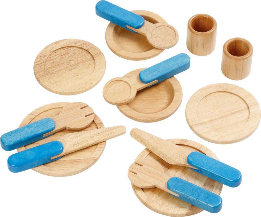 Wooden Tableware Set For 4