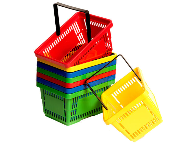 Set Of 8 Baskets (Assorted Colours)