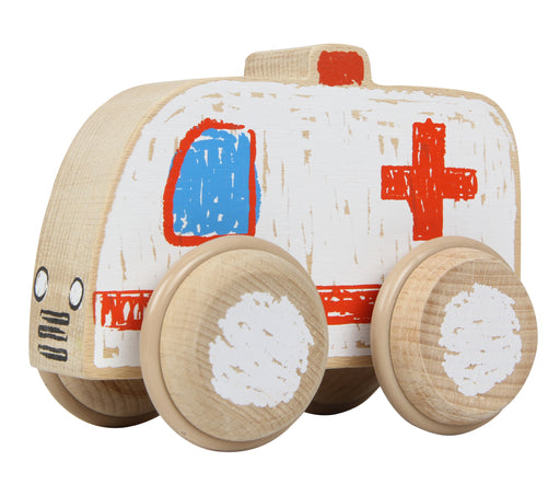 Wooden ambulance toy