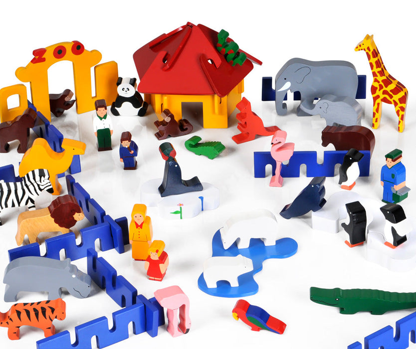 Wooden Zoo Play Set