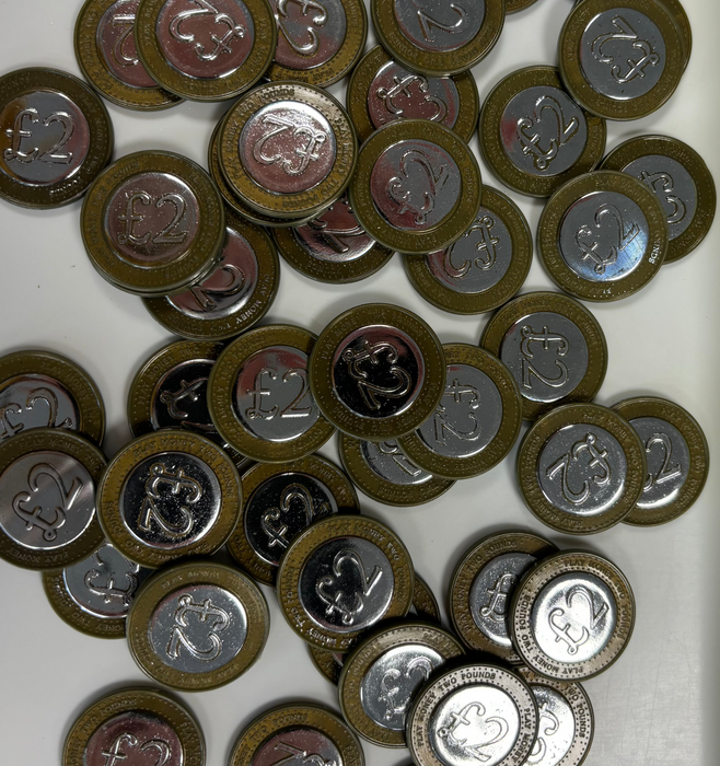 Play Money: £2 Coins (Pack of 50) - REDUCED TO CLEAR!