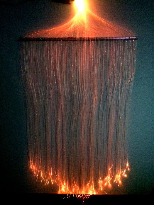 Fibre Optic Curtain (150 fibres) with interactive light