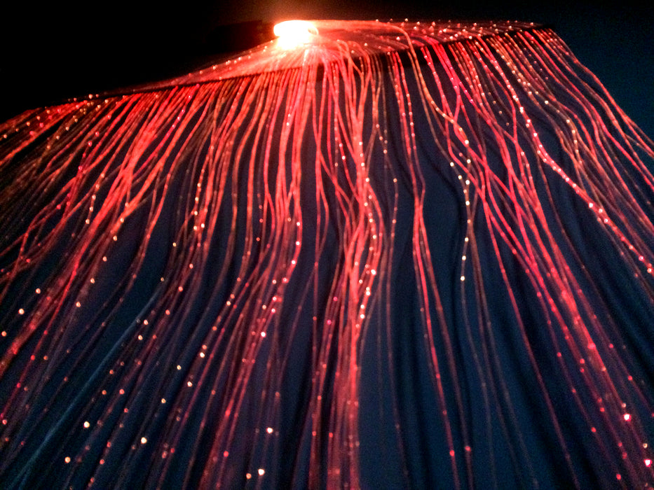 Fibre Optic Curtain (150 fibres) with interactive light