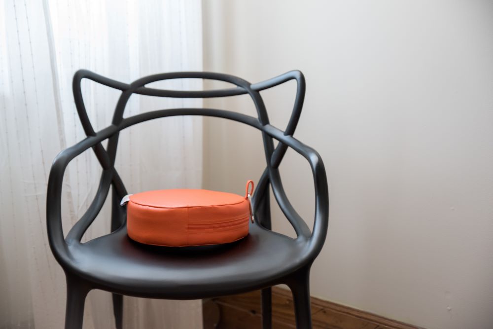 Orange Circle Vibrating Cushion