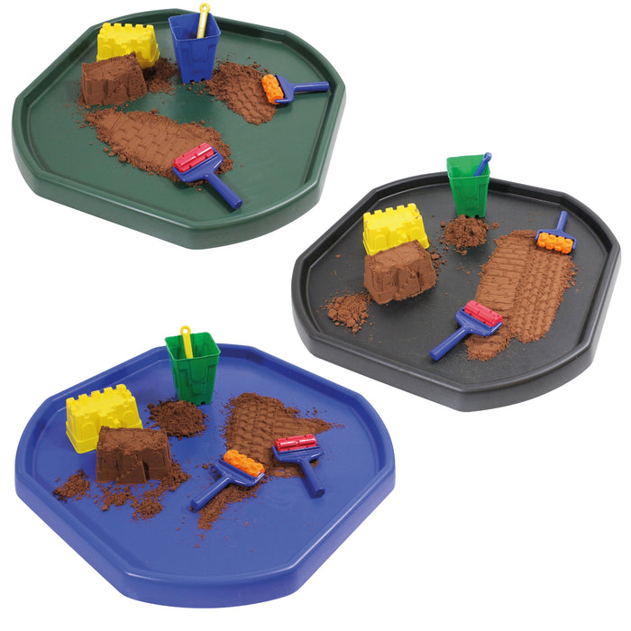 Set of 3 Tuff Trays (70cm) - Black, Blue and Green