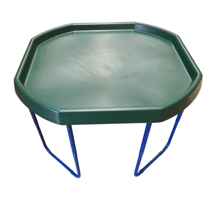 Tuff Tray (100cm), Stand and Waterproof Cover - Green tray, Blue Stand, Blue Cover