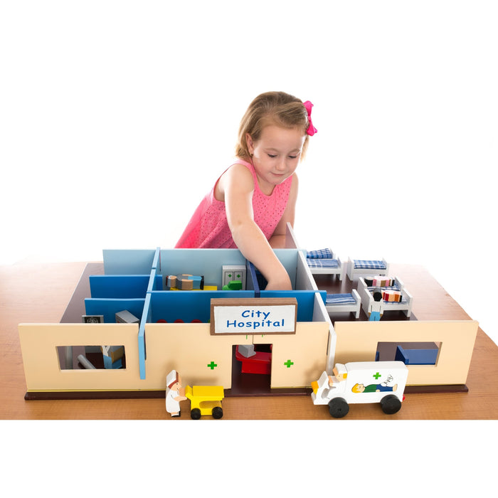 Wooden Hospital Play Set