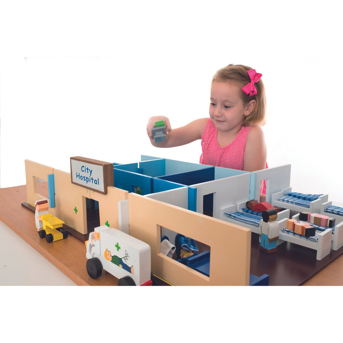 Wooden Hospital Play Set