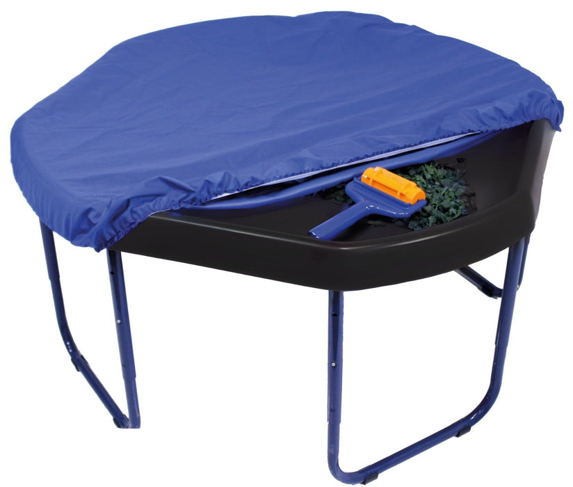 Tuff Tray (100cm), Stand and Water Resistant Cover - Black Tray, Blue Stand, Blue Cover