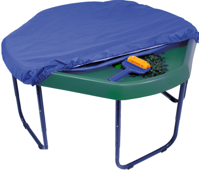 Tuff Tray (100cm), Stand and Waterproof Cover - Green tray, Blue Stand, Blue Cover