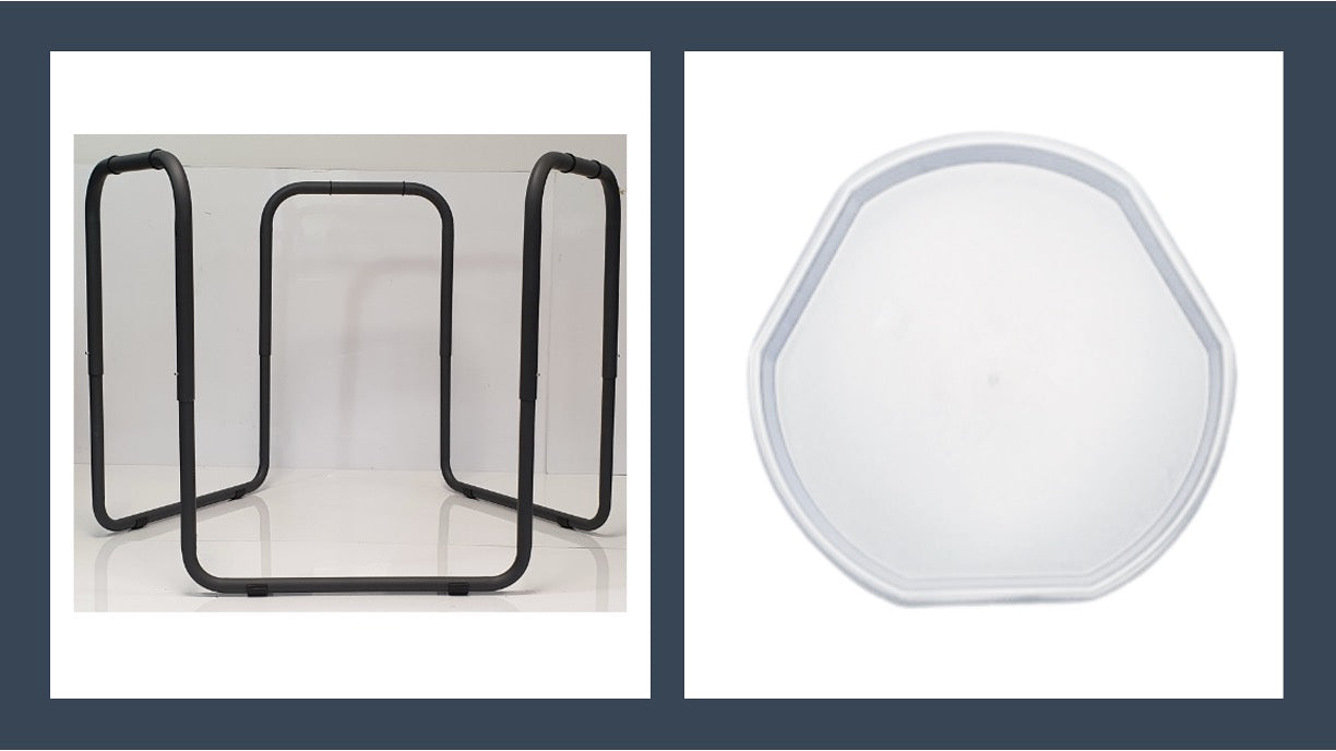 Hexacle Tuff Tray (90cm) and stand - Clear